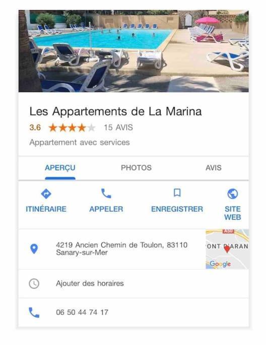 Les Appartements De La Marina Sanary-sur-Mer Buitenkant foto
